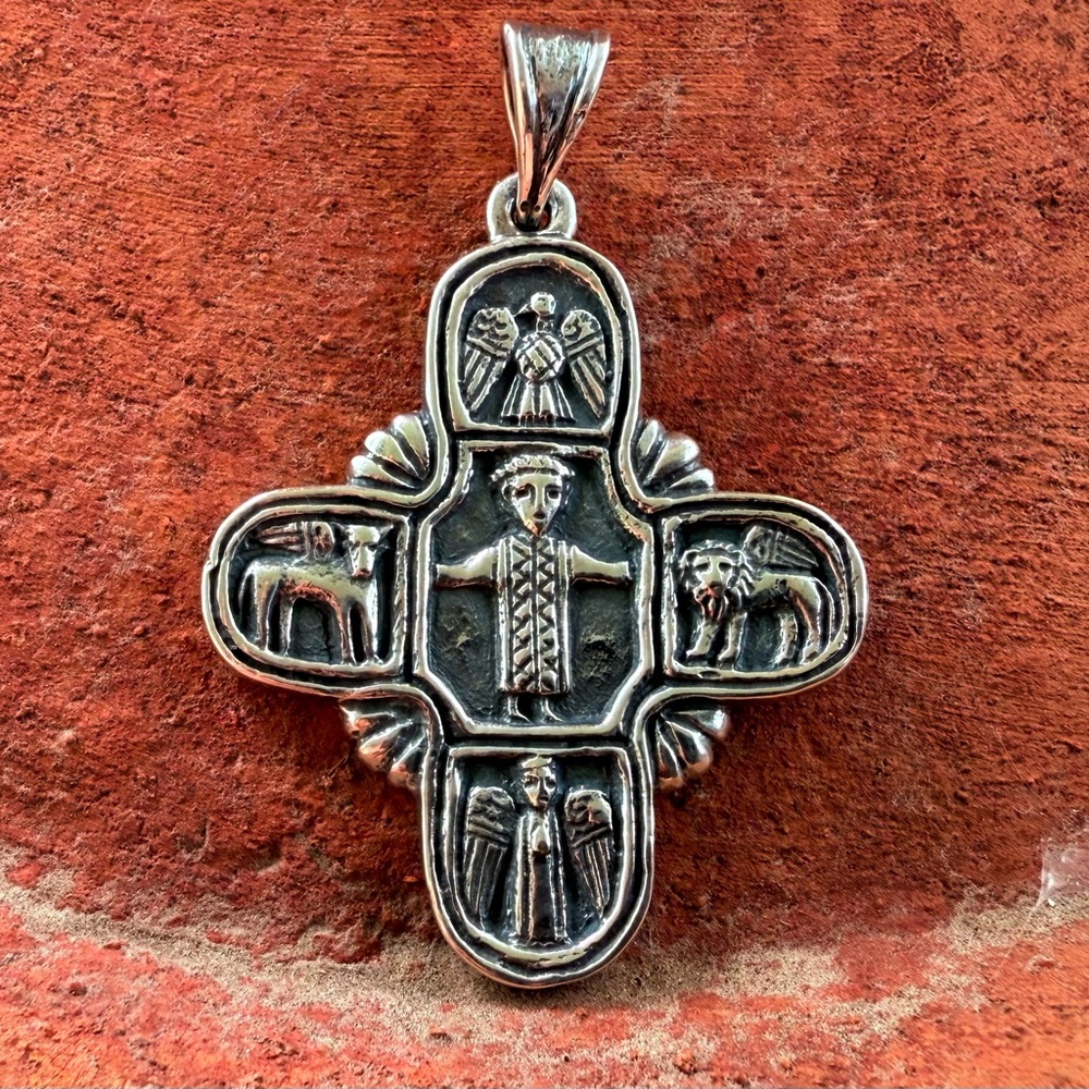 JAMES AVERY VINTAGE JESUS AND THE FOUR EVANGELISTS CROSS PENDANT RETIRED